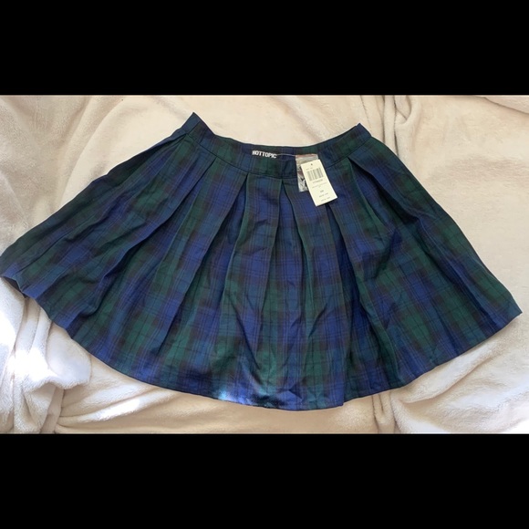 Blue/Green Pleated Skater Skirt *OLD PIC NOT NWT* - Picture 1 of 5